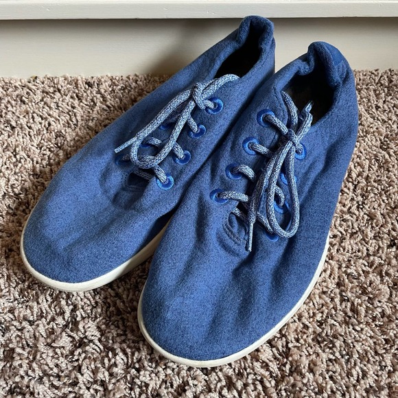 Allbirds Blue Wool Runners Sneaker Tennis Shoes - Picture 3 of 6